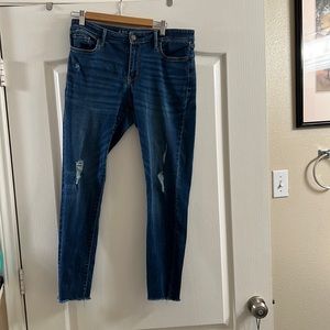 A.N.A dark blue stretch mid rise skinny